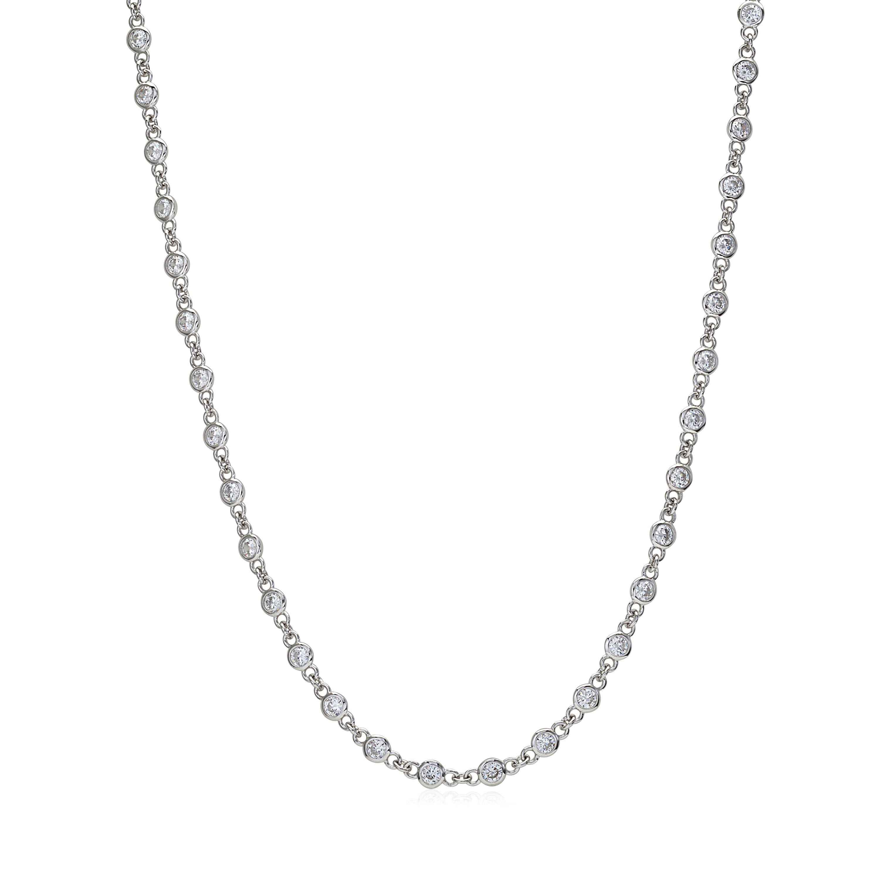 MASSETE Sterling Silver 925 By the Yard Long Opera Length Necklace Chain 35"