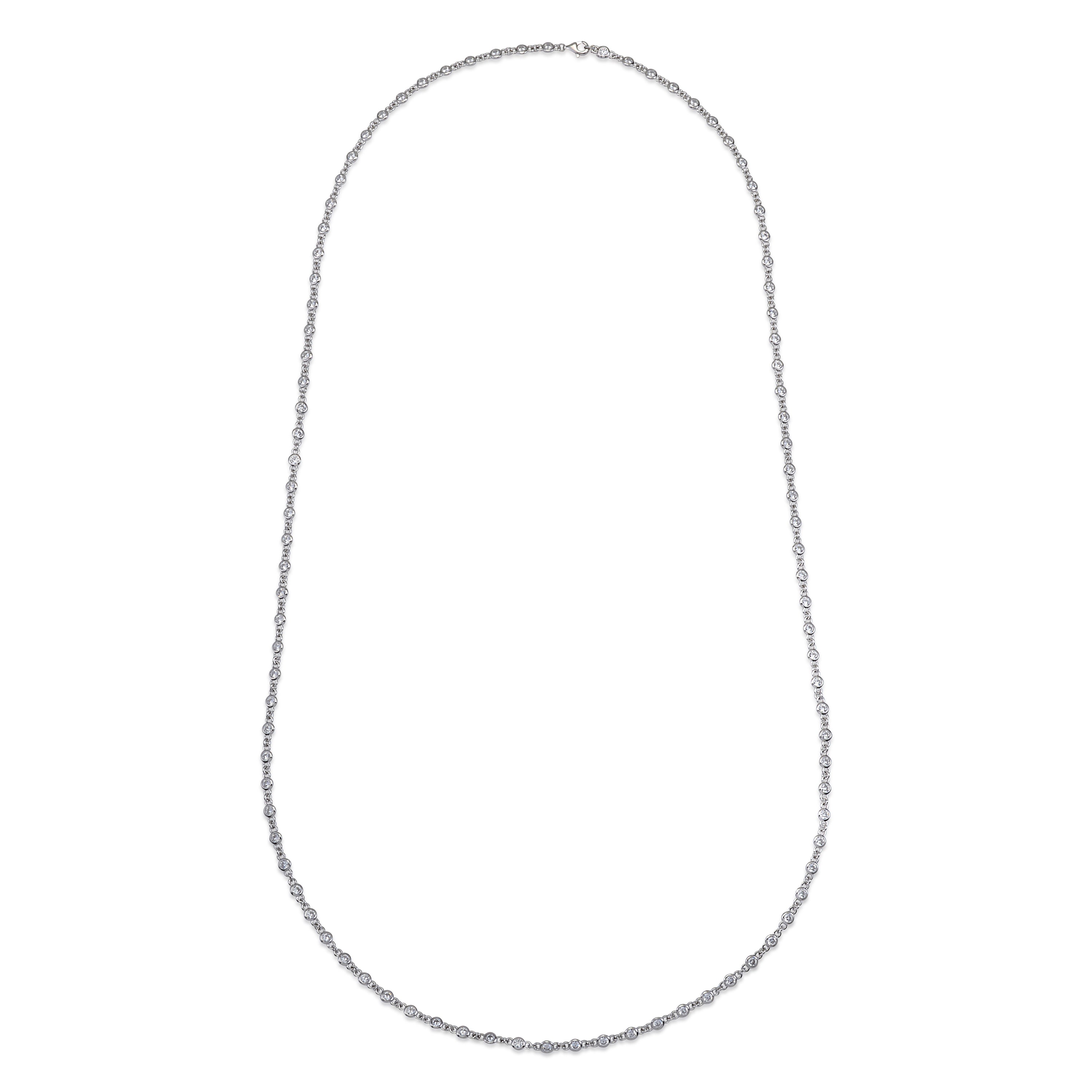 MASSETE Sterling Silver 925 By the Yard Long Opera Length Necklace Chain 35"