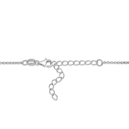 MASSETE Sterling Silver 925 12mm Ball Pendant Necklace Rolo Chain 17"