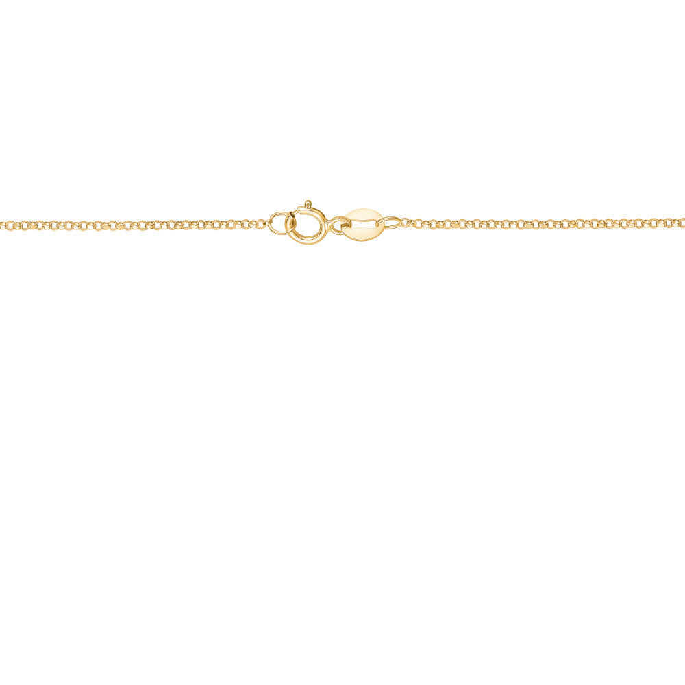 14k Yellow Gold Necklace Pendant Unicorn Colorful Enamel for Children and Girls