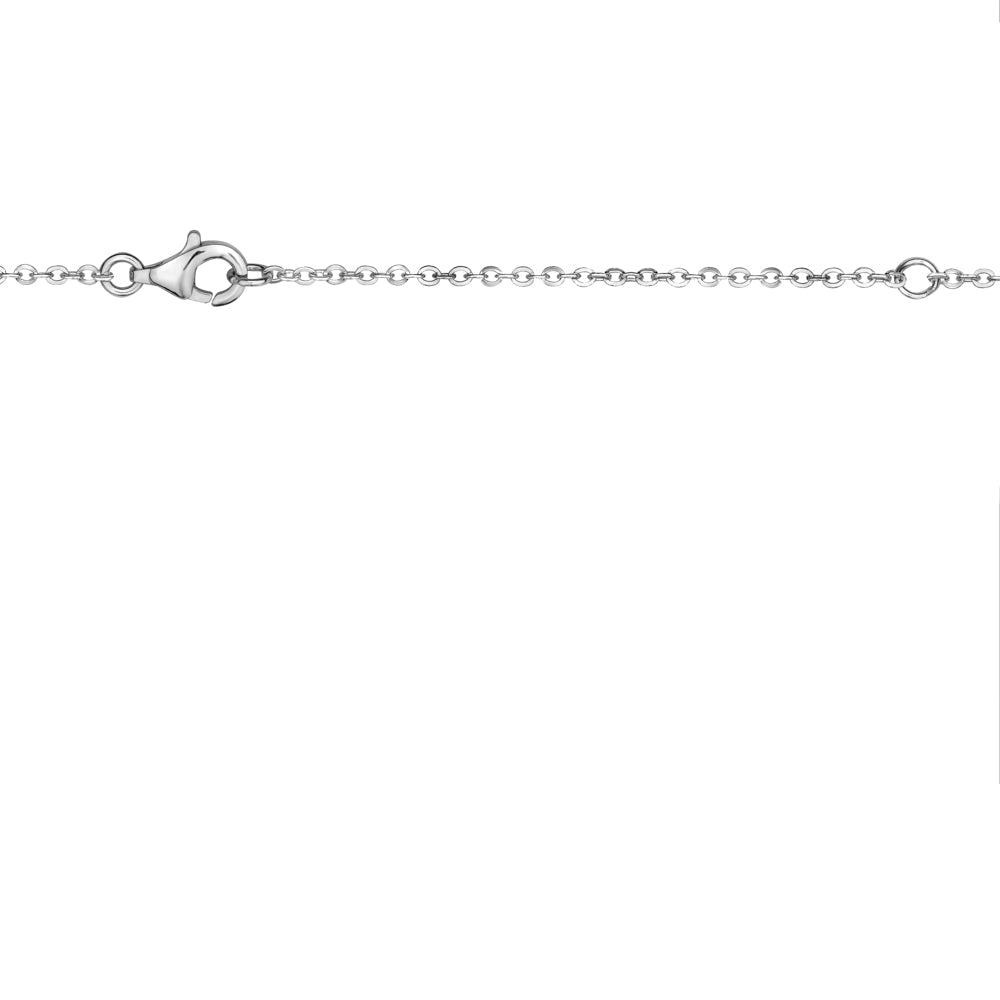 Sterling Silver Necklace Pendant for Girls Very Large Pretty Butterfly with Simulated Diamonds 18"