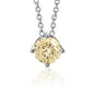 Sterling Silver Floating Solitaire Necklace Pendant for Girls Simulated Birthstone