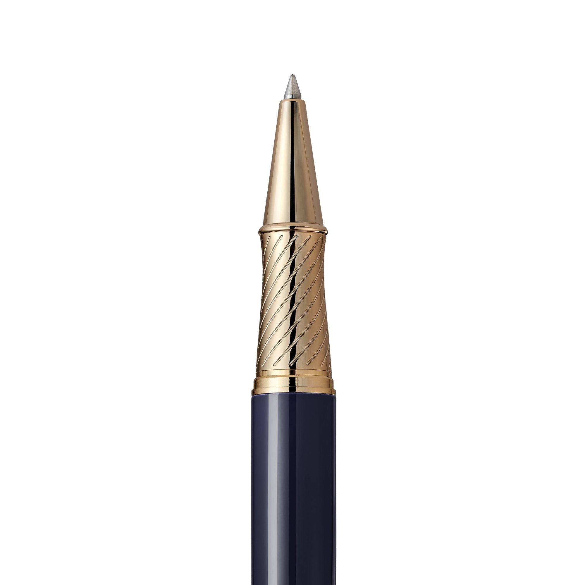 Massete Venero Executive Classic Luxury Rollerball Pen, Glossy Black, Red, or Blue with 23K Gold Plated Trim, Removable Cap, Engravable, Presented in Gift Box, Extra Refill Included, Fine Tip, Black or Blue Ink