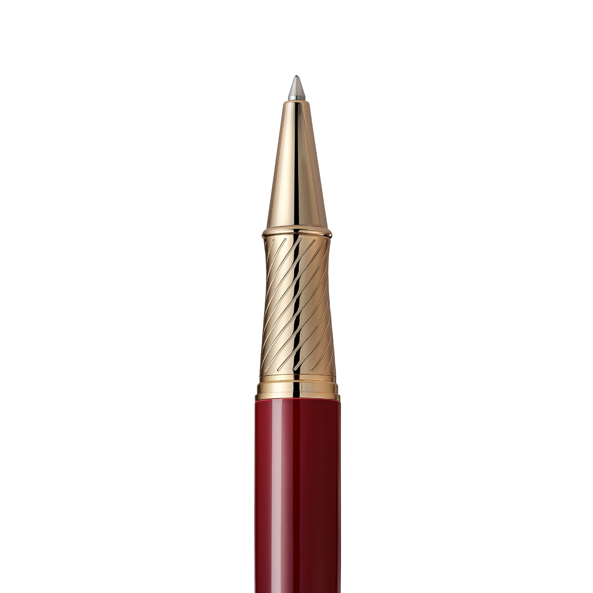Massete Venero Executive Classic Luxury Rollerball Pen, Glossy Black, Red, or Blue with 23K Gold Plated Trim, Removable Cap, Engravable, Presented in Gift Box, Extra Refill Included, Fine Tip, Black or Blue Ink