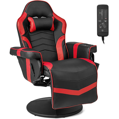 Massage Video Gaming Recliner Chair with Adjustable Height