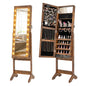 Mirror Jewelry Cabinet with 20 Warm Lights and 4 Tilt Angles