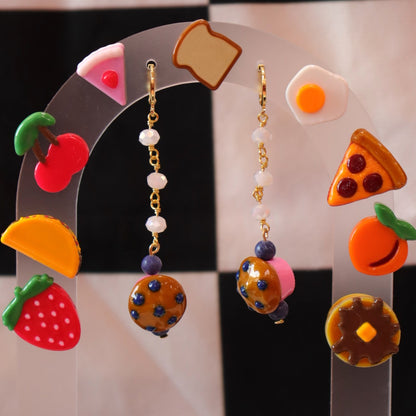 Beaded Muffin Drop Earrings