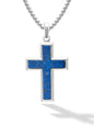 Lapis Lazuli Cross Pendant Necklace