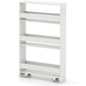 Rolling Kitchen Slim Storage Cart Mobile Shelving Organizer with Handle