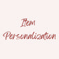 Item Personalization