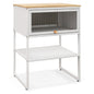 Nightstand with Flip up Door Storage Shelf