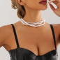 Fashion Jewelry Multilayer Pearl Choker Necklace