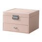 PU leather simple lock drawer table jewelry armoire