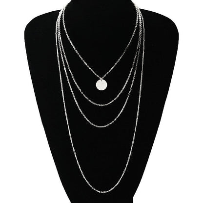 Link Chain Multi Layer Tassel Girls Pendant Necklace
