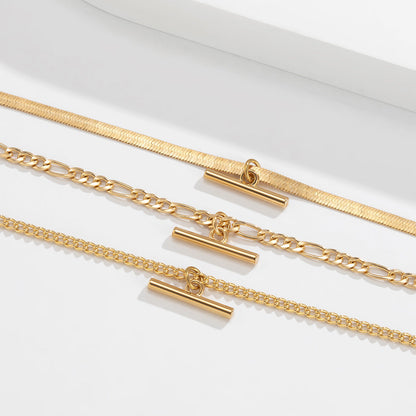 T Bar Necklace Multilayer Simple Layered Necklace