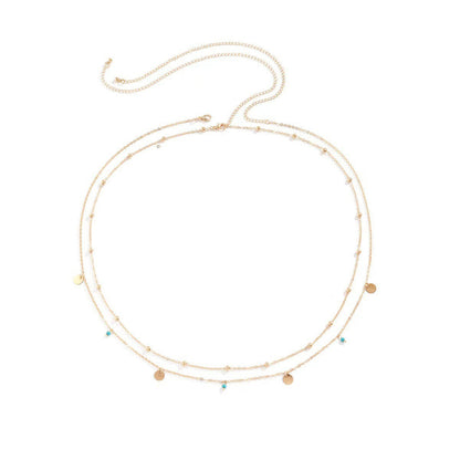 Sequin Pendants Bead Waist Chain for Women