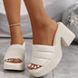 Chunky Heel Outdoor Slippers