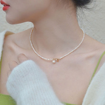 Imitation Pearl Beaded Necklaces Glass Beads