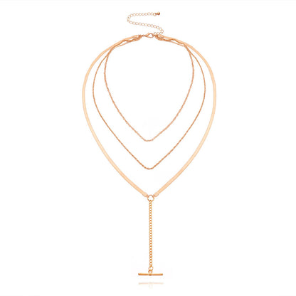 Sexy Copper Flat Snake Chain Necklaces for Women