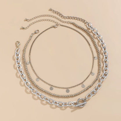Multi Layer Tassel Chain Necklace Set