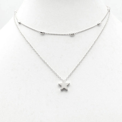 Layered Heart Pendant Necklace Jewelry for Women