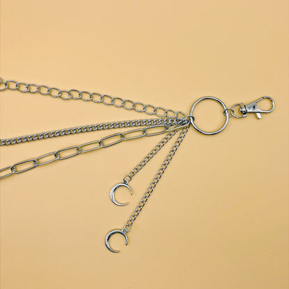 Multilayer Punk Metal Pants Waist Chain Jewelry