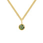 Stainless Steel Necklace With Diamond Birthstone Pendant