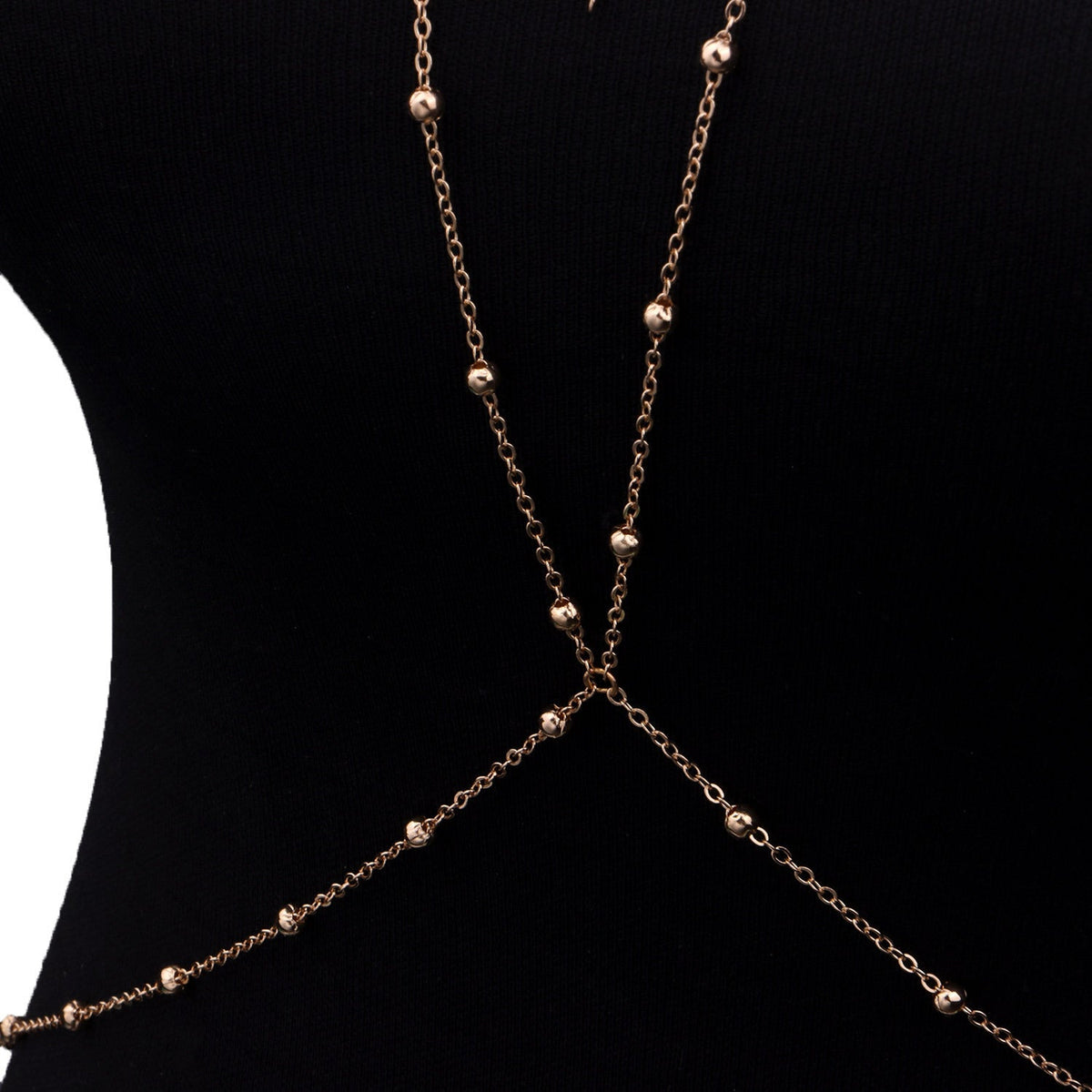 Double Cross Chain Popular Bead Chain Sexy Body Jewelry