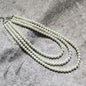 Multilayer Strand Chain Necklace Faux Pearls Flapper Beads Cluster Long Choker Necklace