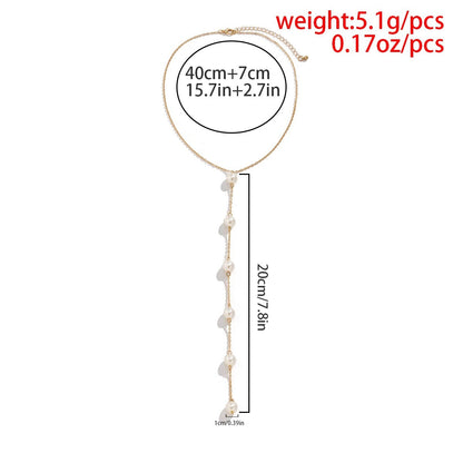 Long Pearls Pendant Necklaces for Women Sexy Tassel