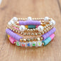 Bohemian Beaded Stretch Bracelets Colors Clay Beads