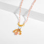 Colored zircon necklace clavicle crystal set ornaments
