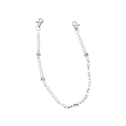 Irregular Imitated Pearl Glass Beaded Pants Chain