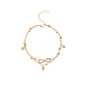 Double Layer White Pearl Beaded Anklet Jewelry