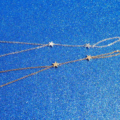 Star Charm Slave Bracelet With Ring