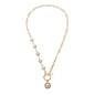Punk OT Pearl Chain Necklace