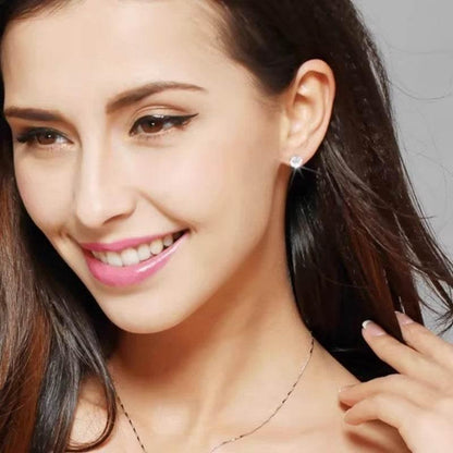 S925 Colorful Moissanite & CZ Classic 6-Prong Stud Earrings For Men Women Gift