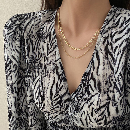 Double Layer Chains Necklace for Women
