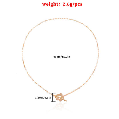 Chain Necklace Women Flower Lock Collar