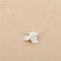 triangle forget me not necklace