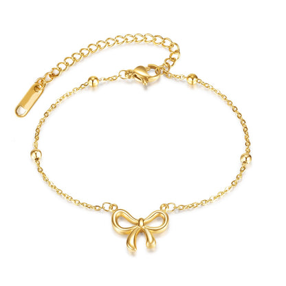 Women's Bow Titanium Steel For Gold Starry Necklaces