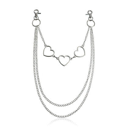 Hollow Heart Pendant Pocket Punk Chain Waist Chains