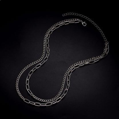 Multi Layer Chain Necklace Punk Trendy Choker Necklace