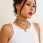 Heart Pendant Black Leather Wax Necklace