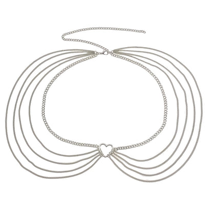 Sexy Beach Bikini Thin Belly Chain Simple Geometric Exaggerated Fringe Waist Chain Jewelry