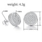 Iced Out CZ 18k Dazzling Stud Earrings, S925 Silver Post, 4 Style Options, Hip Hop Hypoallergenic 4A Cubic Zirconia Bling Studs for Men and Women