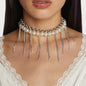 Tassel Sweater Chain Design Double Layer Vintage Necklace