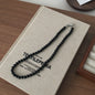 Nature Stone Black Red Beaded agate necklace
