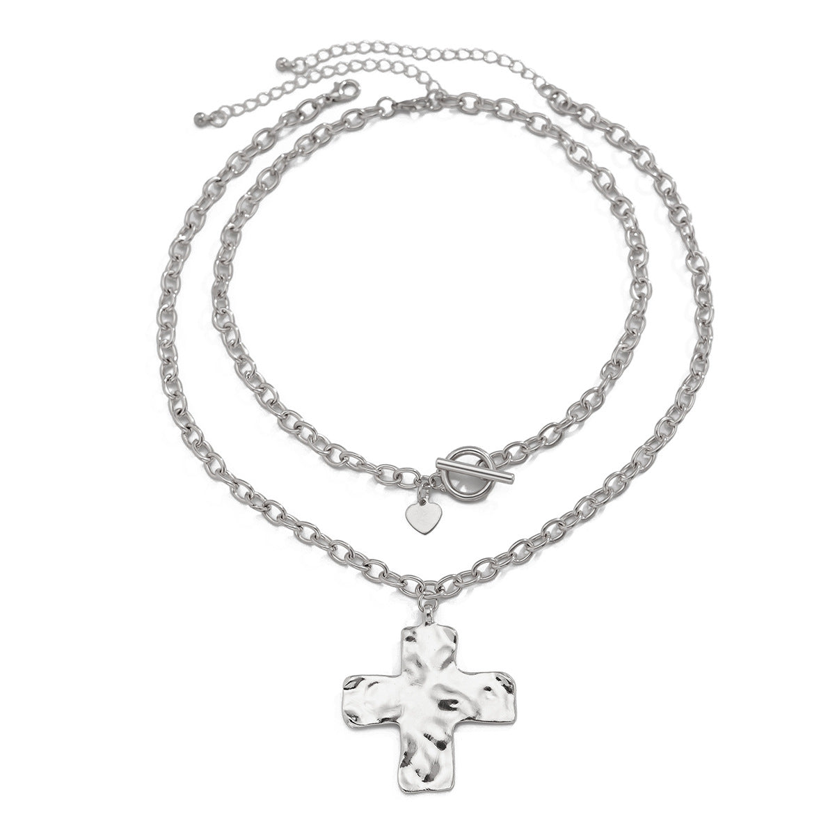Ornament Fashion Punk Cross Buckle Design Necklaces