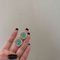 Geometric Square Crystal Studs Earrings